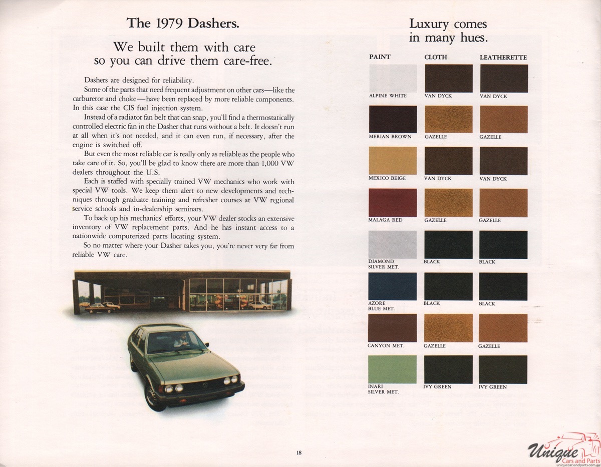 1979 VW Dasher Brochure Page 19